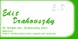 edit drahovszky business card